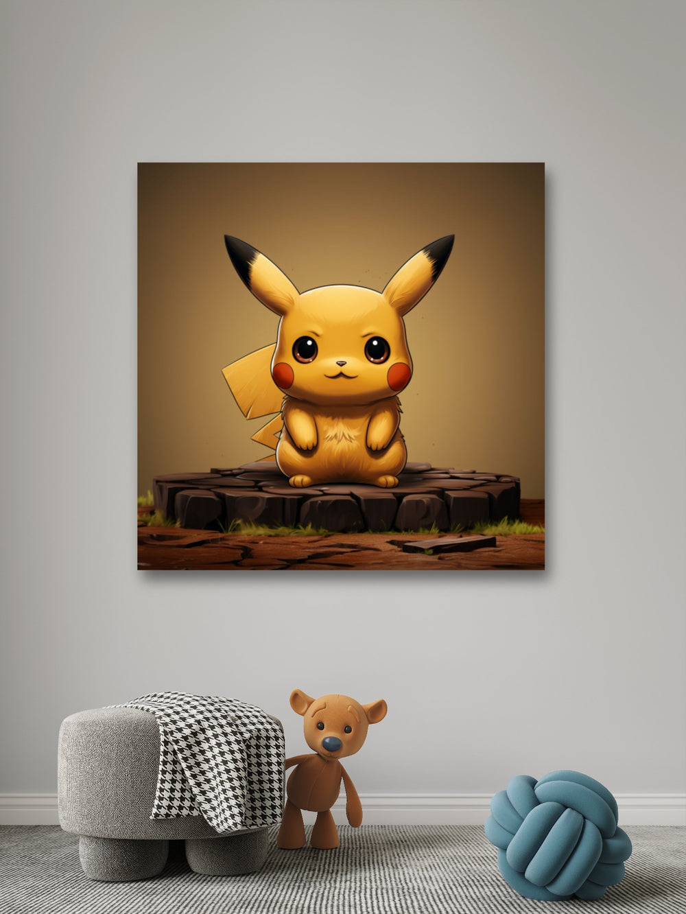 Pikachu Pokemon Glasbild