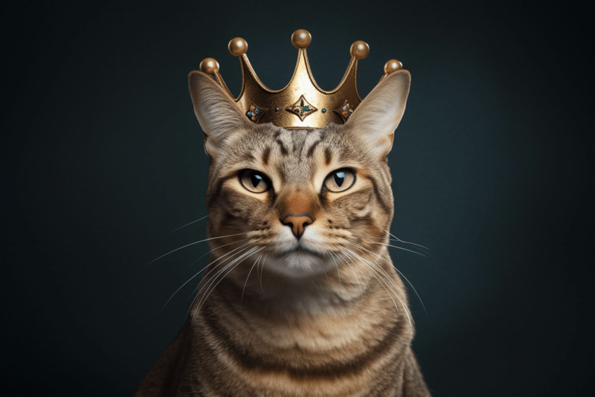 Leinwandbild - Crown Cat