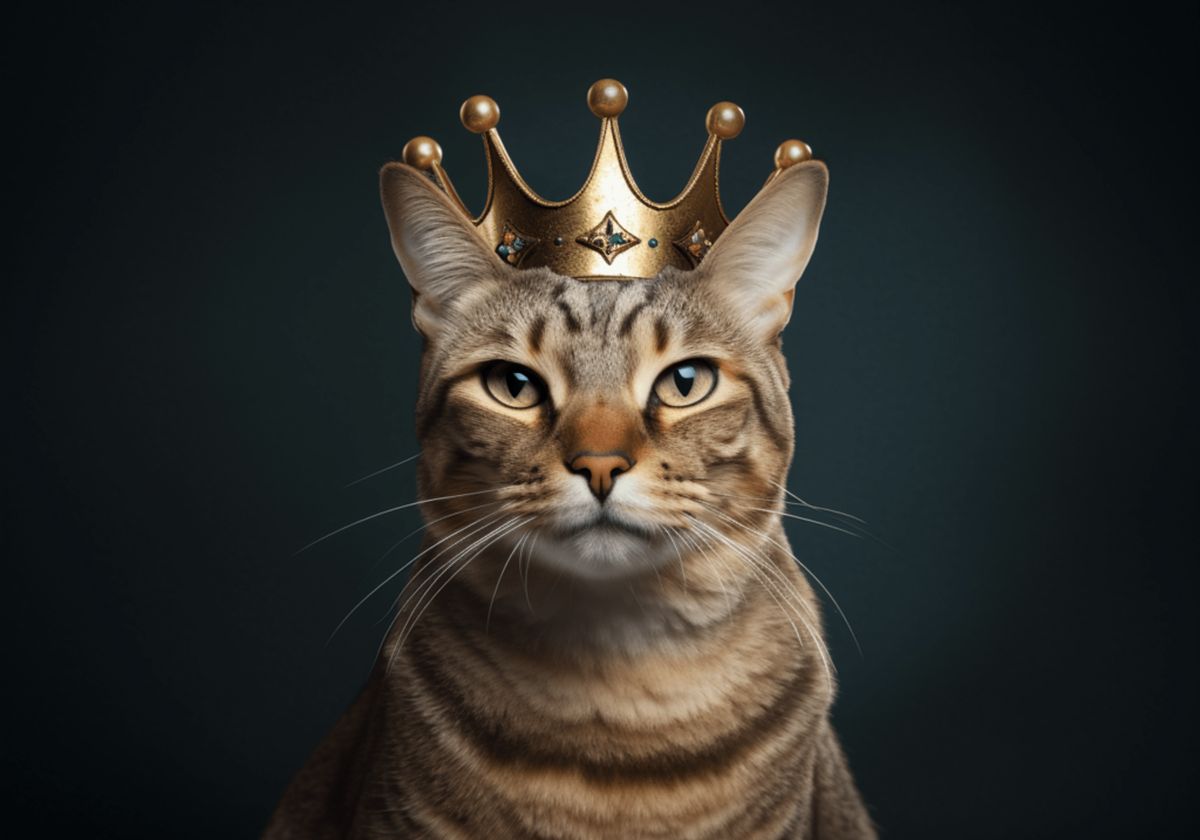 Leinwandbild - Crown Cat