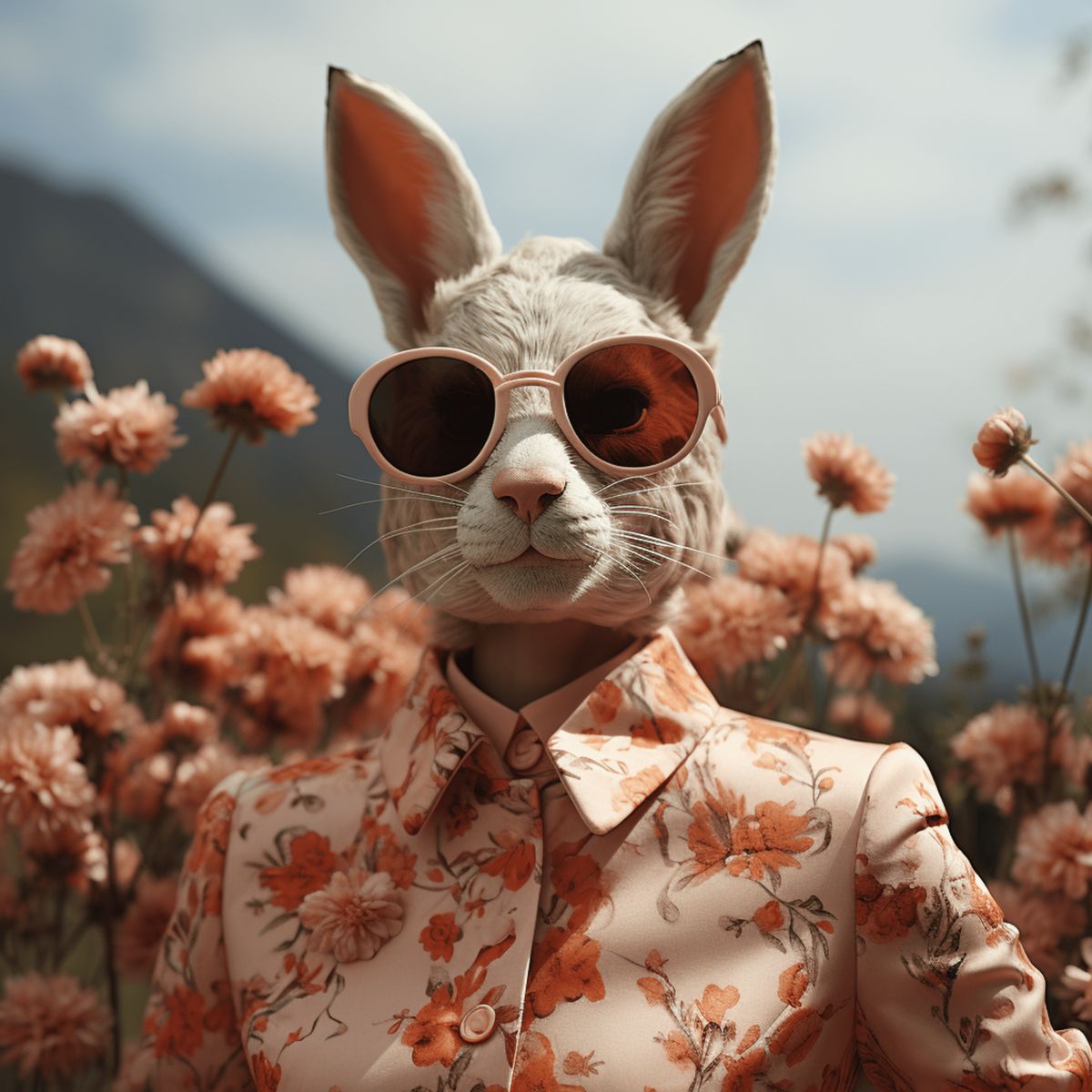 Leinwandbild - Cool Bunny