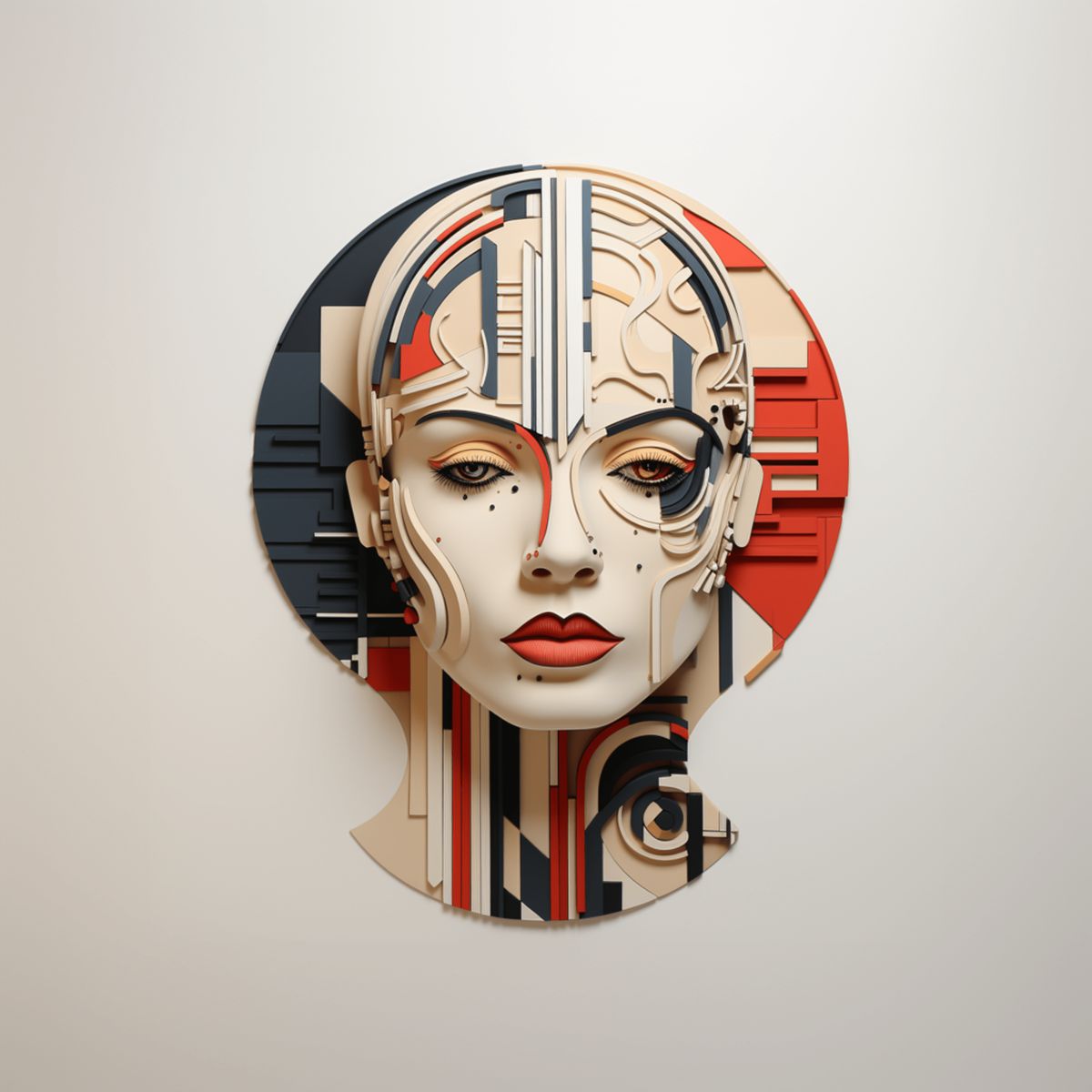 Glasbild - Painted Head 2