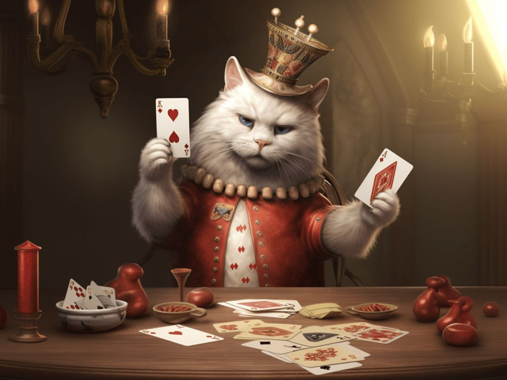 Glasbild - Poker Cat