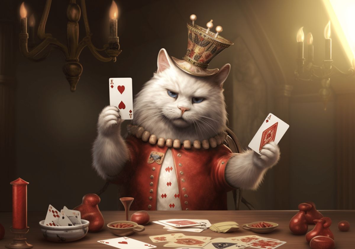 Glasbild - Poker Cat