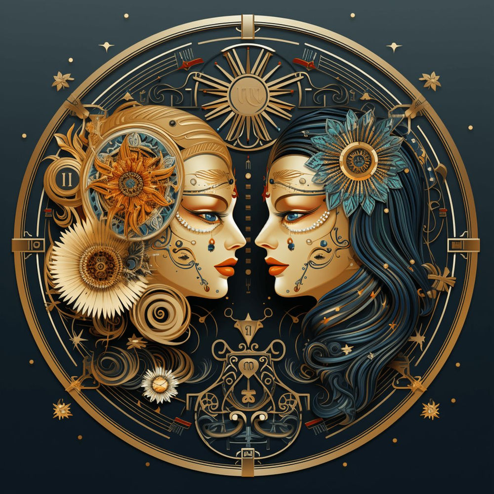 Glasbild - Zodiac Gemini